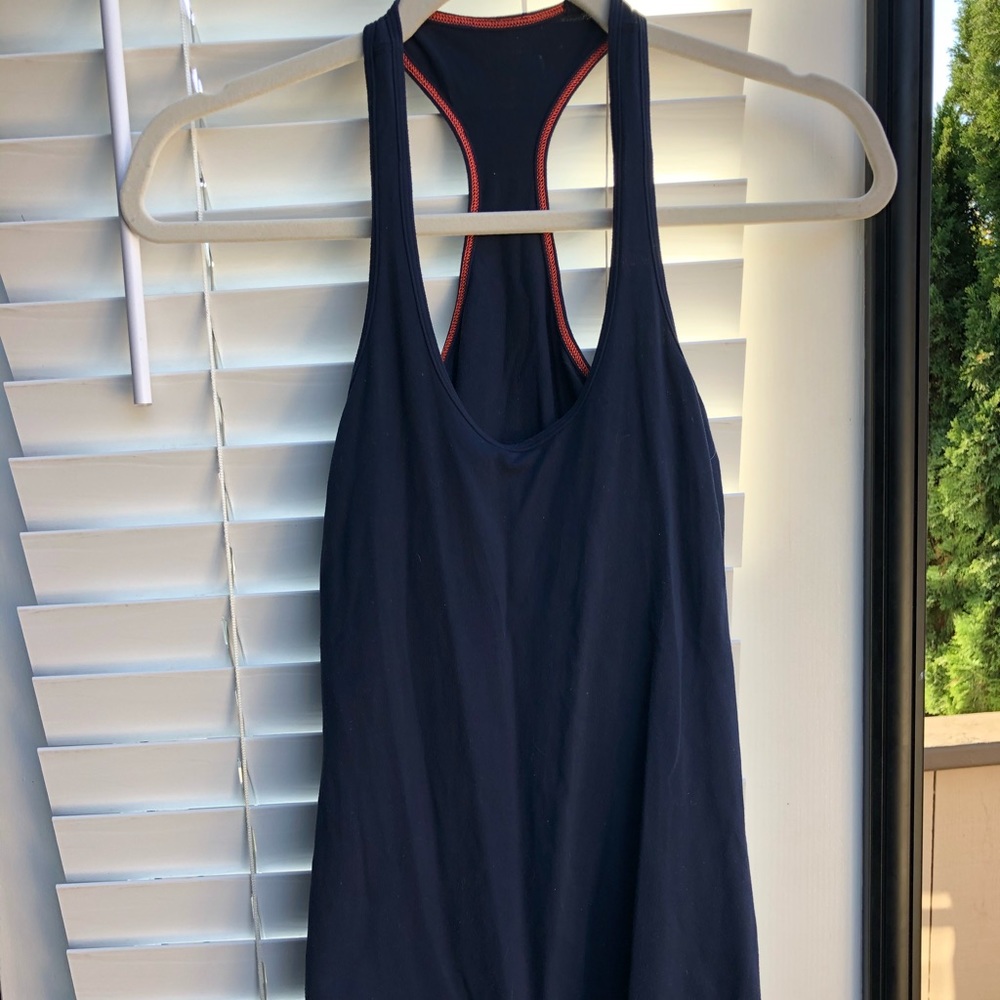 Navy lululemon racerback tank top